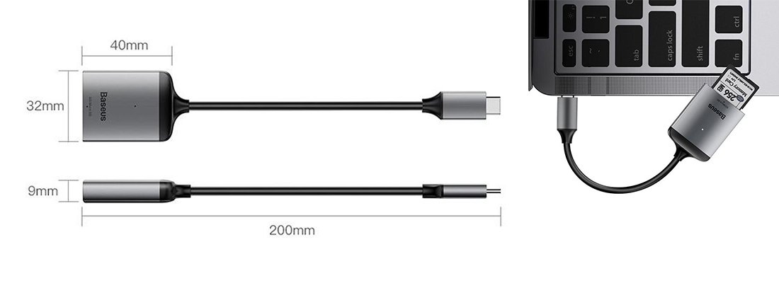 Baseus Enjoy Type-C SD/TF Dönüştürücü